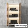 LYXWGRZD Hi-Fi Audio Rack with Wheels, Tempered Glass and Adjustable Shelves, 75 cm view 4