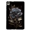 LMFULM Case for Nokia T21 10.4-inch, Soft TPU Silicone Cover, Black Floral Pattern view 1