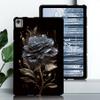LMFULM Case for Nokia T21 10.4-inch, Soft TPU Silicone Cover, Black Floral Pattern view 2