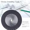 Circle Drawing Tool, Rotating Round Template Ruler, Black with G view 2