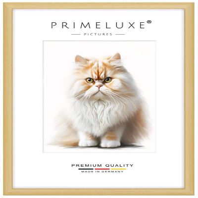 PrimeLuxe Solid Wood Custom Picture Frame, Slim, 30 x 48 cm, Natural | Selectable Size | Anti-Glare Acrylic Glass