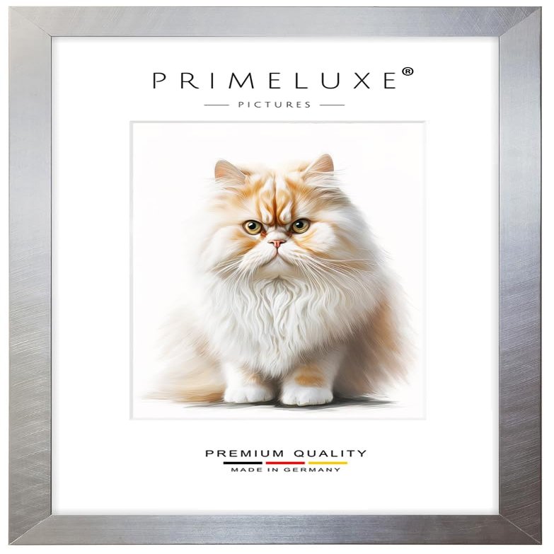 PrimeLuxe Solid Wood Picture Frame 38 x 58 cm, Silver Gray | Black Outer Edge | Custom Sizes