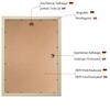PrimeLuxe Solid Wood Picture Frame 38 x 58 cm, Silver Gray | Black Outer Edge | Custom Sizes view 4