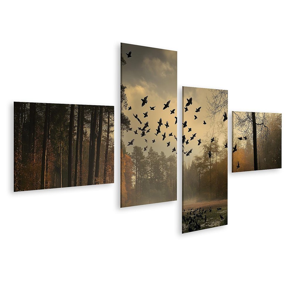 islandburner Canvas Wall Art: Freedom with Stunning Birds in Nature