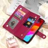 BAILI Zipper Wallet Case for Motorola Moto G84, 9 Card Slots view 2