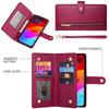 BAILI Zipper Wallet Case for Motorola Moto G84, 9 Card Slots view 3