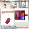 BAILI Zipper Wallet Case for Motorola Moto G84, 9 Card Slots view 4