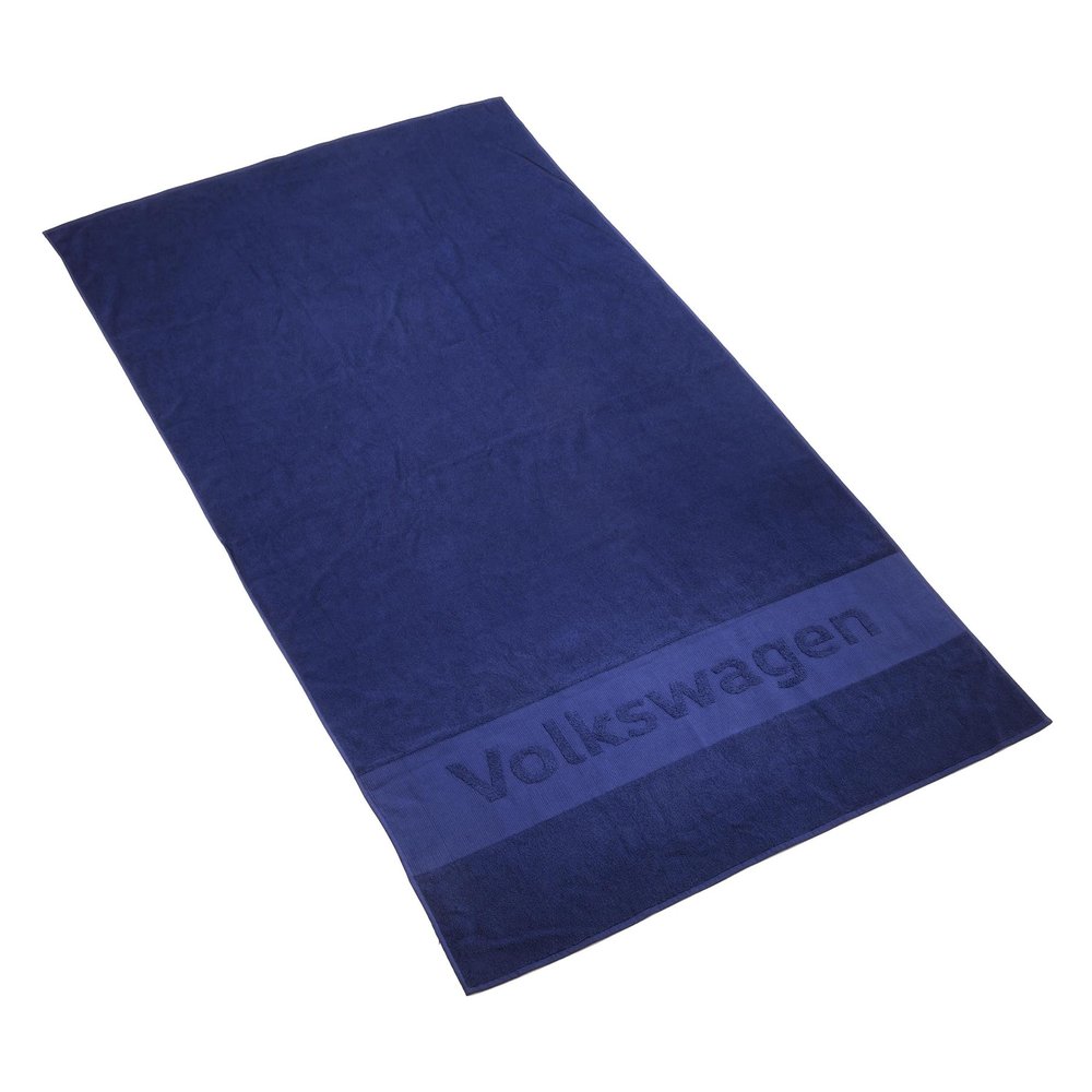 Volkswagen 330084501287 Bath and Beach Towel, 180 x 100 cm, Blue, with Logo