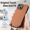 GoodcAcy Phone Case with Strap Compatible with Oppo A76 4G, Brown view 4