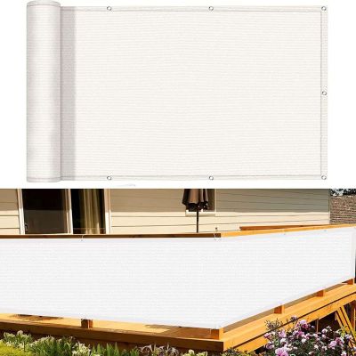 Amunpitic Balcony Privacy Screen 65 x 200 cm with Cable Ties, Wind and Dust Protection
