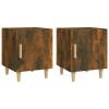 Buzaza 2-Piece Bedside Tables, Smoked Oak Engineered Wood - 817310 view 2