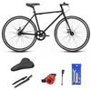 WXHJM 700C Single-Speed City Road Bike with Disc Brakes, Height-Adjustable, Unisex view 1