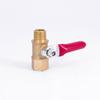 1/4 in. NPT Female/Male Brass Shut-Off Ball Valve for Water, Gas, Fuel, and Air, with Red Handle view 4