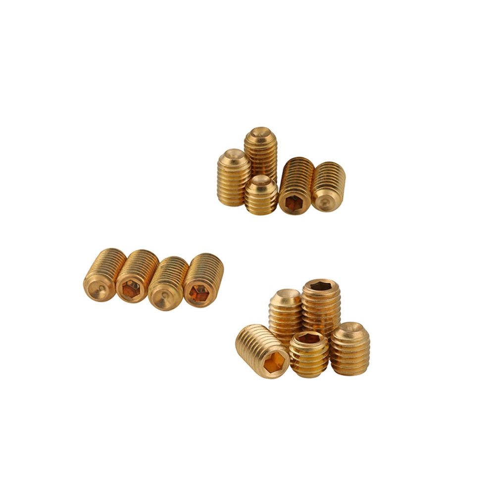 Haroar 50-Piece M3 Grade 12.9 Gold-Plated Titanium Set Screws, Hex Socket, Ring Tip, 12 mm
