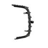 ZiYouao 22 cm Black Arch Kiss-Clasp Purse Frame with Flower and Diamond Details view 1