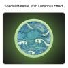 lcndlsoe Blue Wave Carb Sea Pattern Crystal Glass Cabinet Knobs, 4-Pack, Glow in the Dark view 2