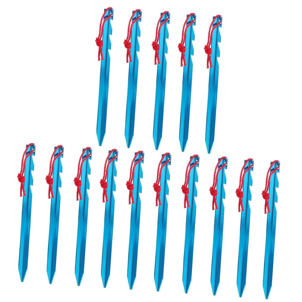 Anneome 15-Piece Adjustable Tent Stakes, Lightweight and Durable