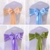 SUBLXPoten Satin Chair Sashes for Wedding Chair Covers, Champagne view 2