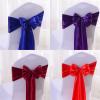 SUBLXPoten Satin Chair Sashes for Wedding Chair Covers, Champagne view 3