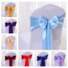 SUBLXPoten Satin Chair Sashes for Wedding Chair Covers, Champagne view 4