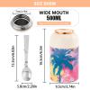 Beach Resort Style Translucent Stainless Steel Vacuum-Insulated Food Jar with Spoon view 3