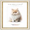 PrimeLuxe Custom-Made Solid Wood Picture Frame, 80 x 80 cm Square, Antique White/Gold, Anti-Glare Acrylic Glass view 1