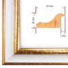 PrimeLuxe Custom-Made Solid Wood Picture Frame, 80 x 80 cm Square, Antique White/Gold, Anti-Glare Acrylic Glass view 2