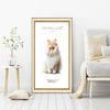 PrimeLuxe Custom-Made Solid Wood Picture Frame, 80 x 80 cm Square, Antique White/Gold, Anti-Glare Acrylic Glass view 3
