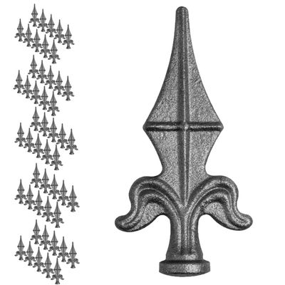 shivler Metal Fence Finials, Decorative Tips, Various Patterns (140 x 70 mm - 13.061/50 pcs.)