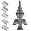 shivler Metal Fence Finials, Decorative Tips, Various Patterns (140 x 70 mm - 13.061/50 pcs.) view 1