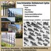 shivler Metal Fence Finials, Decorative Tips, Various Patterns (140 x 70 mm - 13.061/50 pcs.) view 4