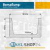 Stahl-Shop24 Galvanized U-Channel 65 × 42 × 5.5 mm, 1000 mm, Bent view 2