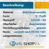 Stahl-Shop24 Galvanized U-Channel 65 × 42 × 5.5 mm, 1000 mm, Bent view 3