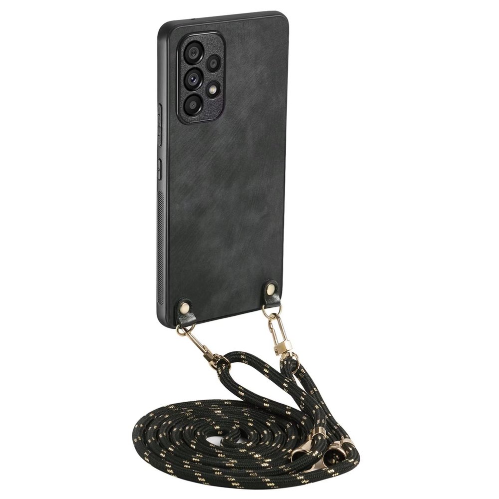 GoodcAcy Case Compatible with Samsung Galaxy A13 5G/A04s, Black, with Removable Strap