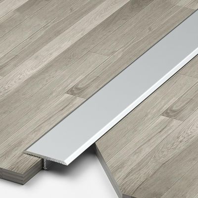 Raouoae Aluminum T-Shaped Floor Transition Strips, 3 x 90 cm, 15 mm Wide, Silver