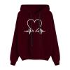 KBOPLEMQ Women's Oversized Hoodie Sweatshirt with Heart Print view 1