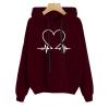 KBOPLEMQ Women's Oversized Hoodie Sweatshirt with Heart Print view 3