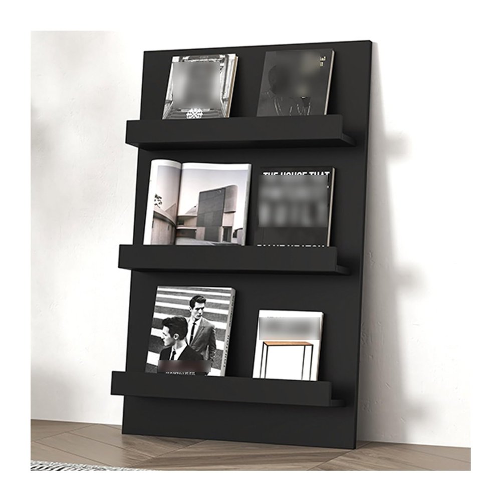 Freestanding Wooden Magazine Rack, Wall-Leaning, 43 x 100