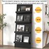 Freestanding Wooden Magazine Rack, Wall-Leaning, 43 x 100 view 4