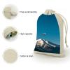 GHBNK Bunches Pocket Spring Snowy Mountain Airplanes Cotton Drawstring Bags view 3