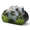 BTCOWZRV PU Leather Remote Control Holder, 5 Compartments, Green Grass Soccer Design view 1