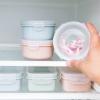 WEYFH Pink Round Plastic Lunch Box with Leakproof Lid, 280 ml view 3
