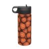 YFSGDLBN Basketball Sports Water Bottle, Printed, 530 ml, Insulated, with Straw, Orange view 1