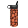 YFSGDLBN Basketball Sports Water Bottle, Printed, 530 ml, Insulated, with Straw, Orange view 2