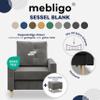 Mebligo Blank Armchair, Foam-Padded, Scandinavian Lounge Chair, Beige (Paros 02) view 2