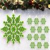 Glitter Snowflake Hanging Decoration (Lime Green) view 1