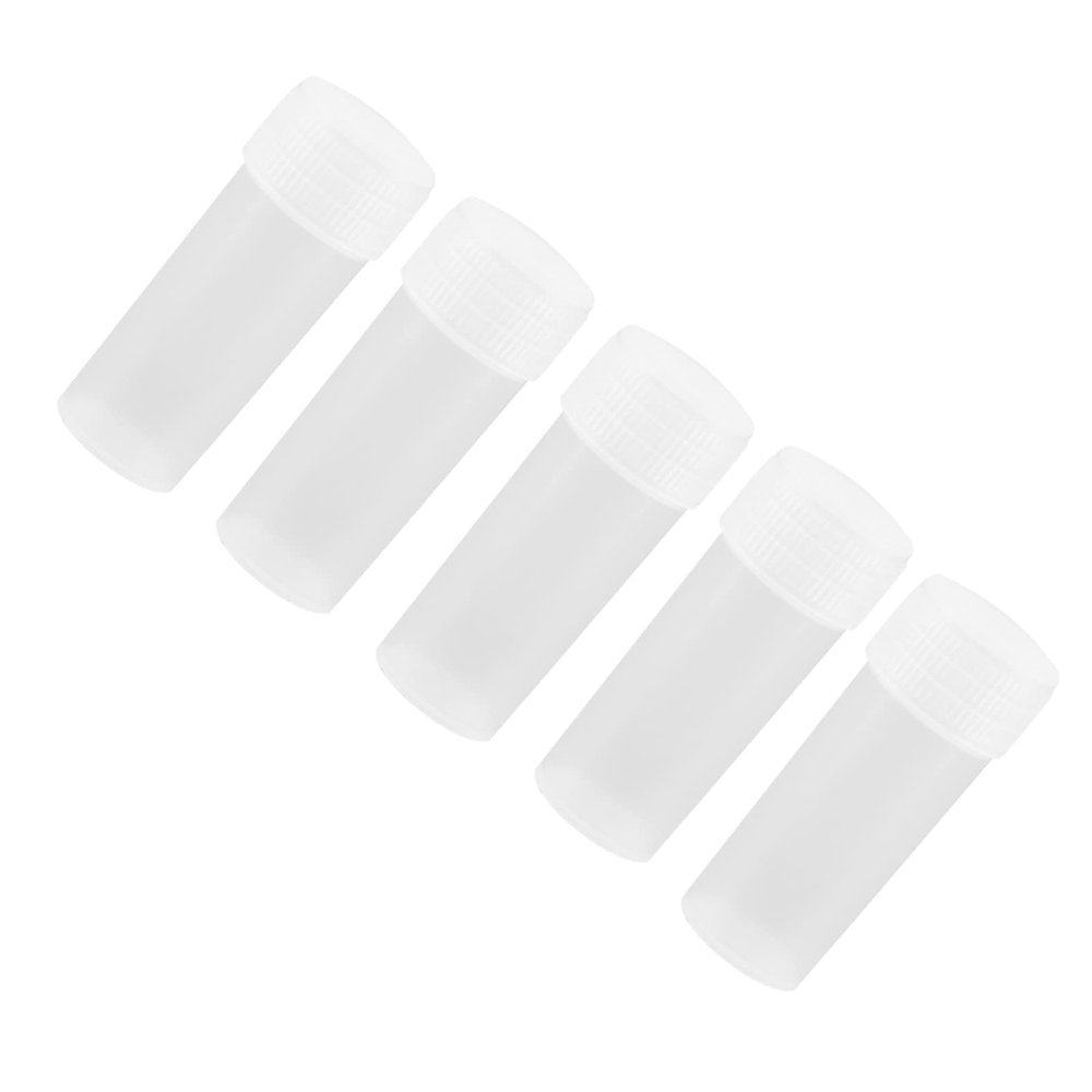 50-Piece 5 mL White Plastic Sample Bottles