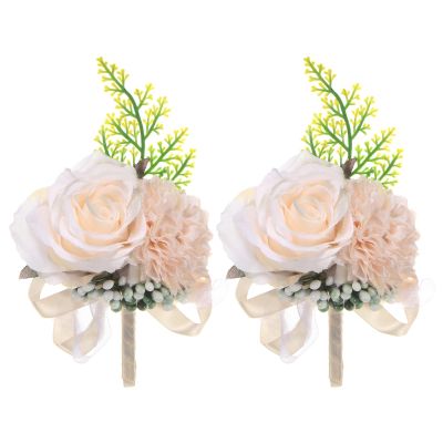 M METERXITY 2-Pack Men's Boutonniere Pins, Nude Pink