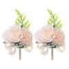 M METERXITY 2-Pack Men's Boutonniere Pins, Nude Pink view 1