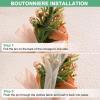 M METERXITY 2-Pack Men's Boutonniere Pins, Nude Pink view 4